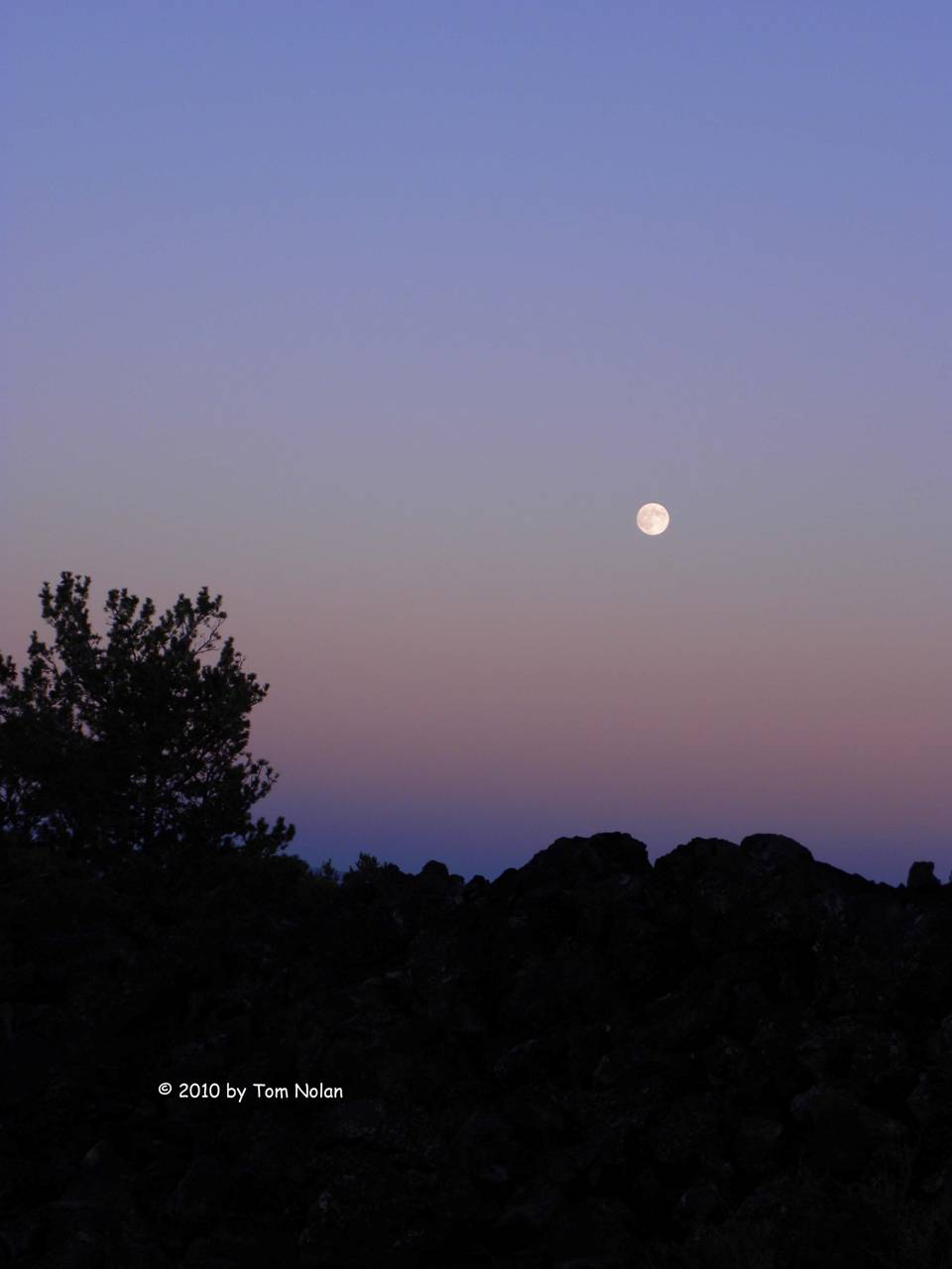 Full moon over Craters of the Moon